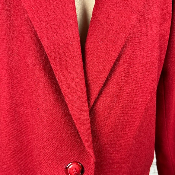 SAG HARBOR | vintage 100% wool red blazer size 16 - Picture 9 of 13